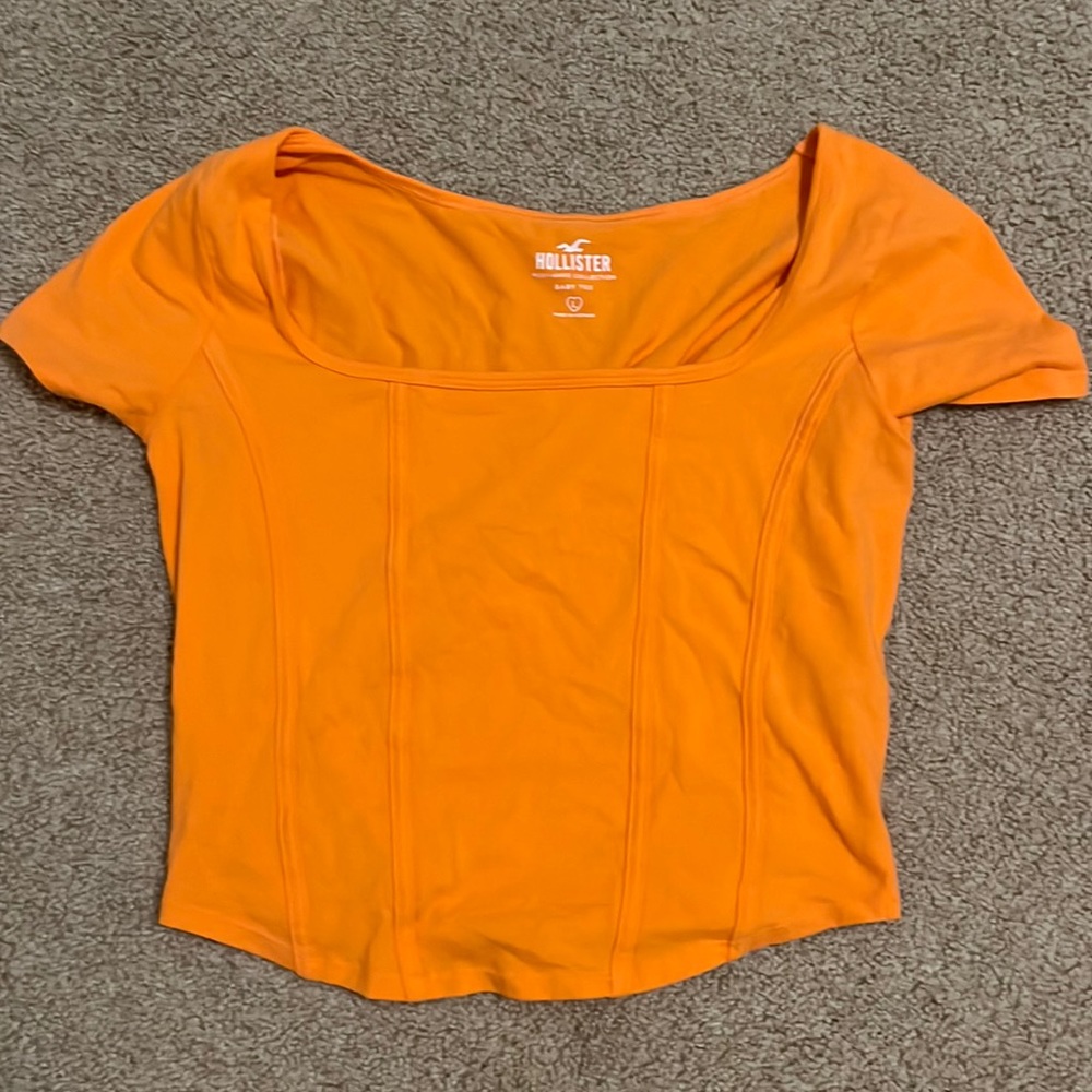 Orange cropped baby tee